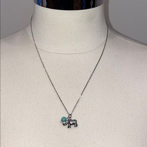 Silver elephant necklace